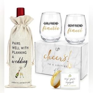 Engagement Gifts for Couples‎ Newly Engaged Gift Set for wine romantic